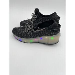 Wheel Heels Kids Size 3.5 Gray Led Single Wheels Retractable Roller Shoes